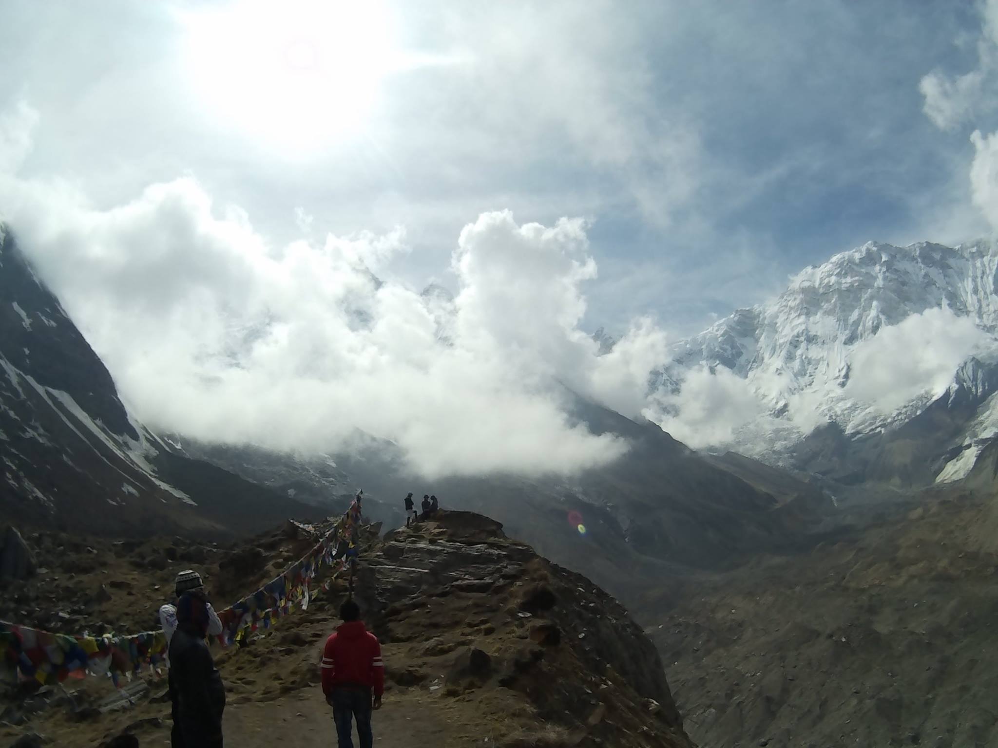mountain with cloud